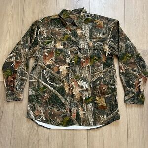 Redhead Silent Hide Button Down Long Sleeve Shirt Men TrueTimber HTC, Size L